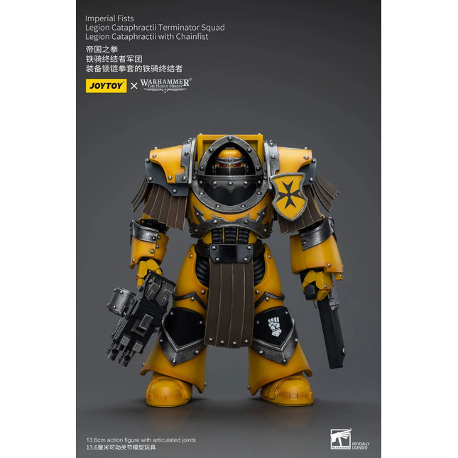 Warhammer 40K 1/18 Scale Imperial Fists Legion Cataphractii Terminator Squad Legion Cataphractii with Chainfist