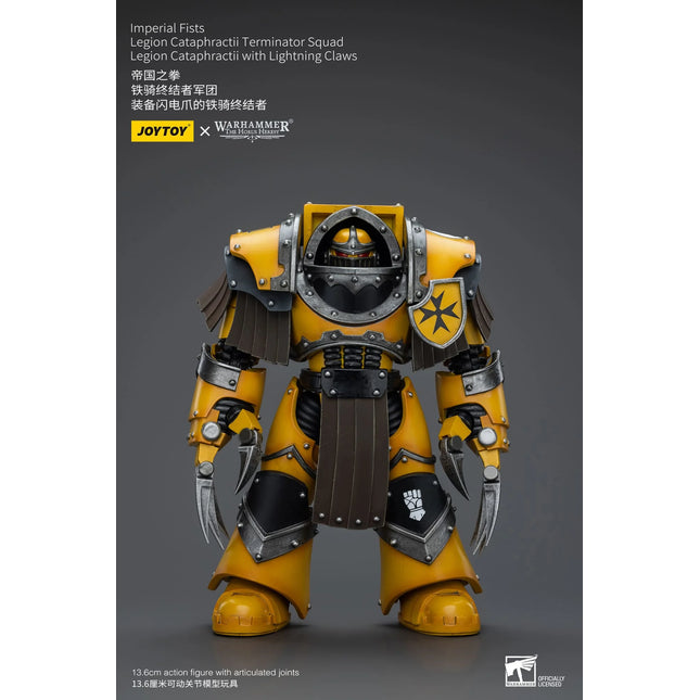 Warhammer 40K 1/18 Scale Imperial Fists Legion Cataphractii Terminator Squad Legion Cataphractii with Lightning Claws