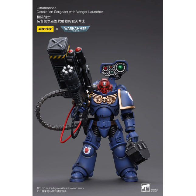 Warhammer 40K 1/18 Scale Ultramarines Desolation Sergeant with Vengor Launcher