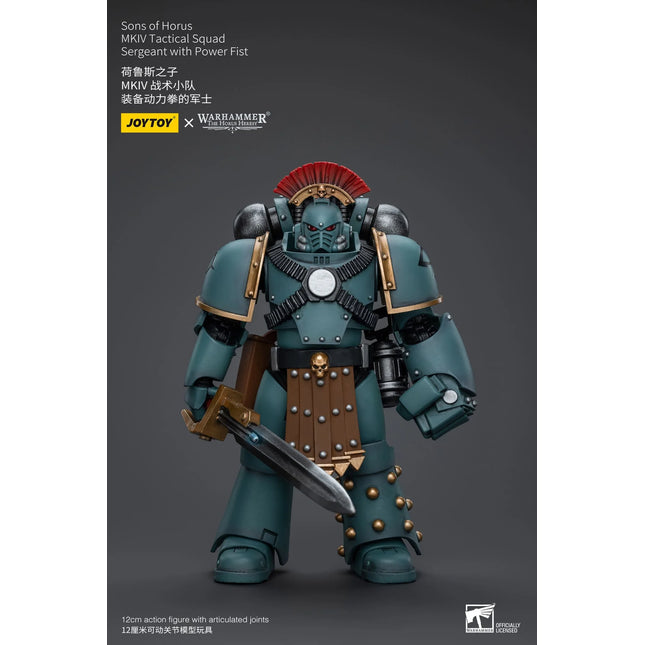 Warhammer 40K 1/18 Scale Sons of Horus MKIV Tactical Squad Sergeant with Power Fist