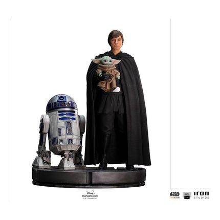 THE MANDALORIAN 1/4 Legacy Scale Figure LUKE SKYWALKER, R2-D2 AND GROGU