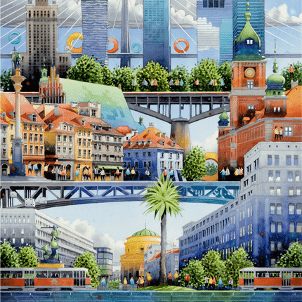 Good Loot - Imagination Puzzle: Tytus Brzozowski Warsaw Bridges 1000pc Puzzle