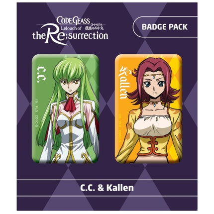 Code Geass - Lelouch of the Re:surrection Badge pack, set of 2: C.C. and Kallen