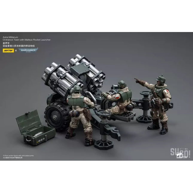 Warhammer 40K 1/18 Scale Astra Militarum Ordnance Team with Malleus Rocket Launcher