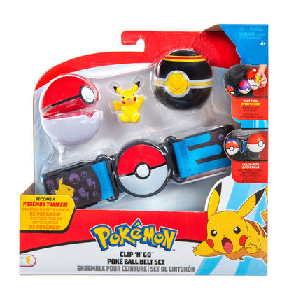 Pokemon: Clip `n` Go Poke Ball Belt Set (Poke Ball, Luxury Ball, and Pikachu #7) W6