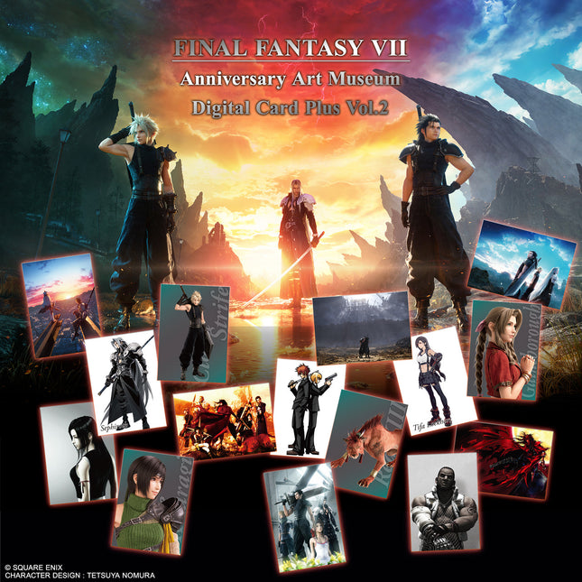 Final Fantasy VII Anniversary Art Museum Digital Card Plus Vol. 2 (Display) With English Instructions