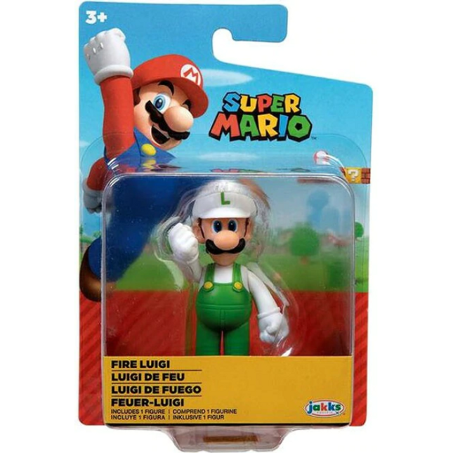 Nintendo SUPER MARIO 2.5" Figure Fire Luigi