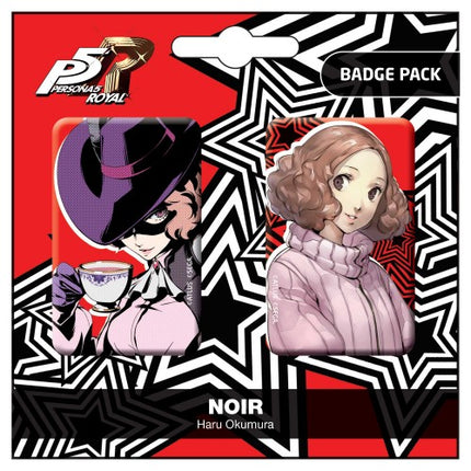 Persona 5 Royal Noir / Haru Okumura Badge Pack