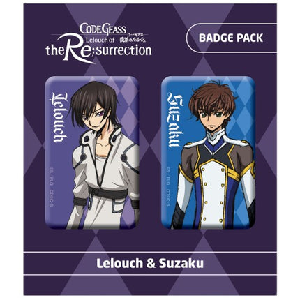 Code Geass Lelouch of the Re:surrection Badge pack, set of 2: Lelouch & Suzaku