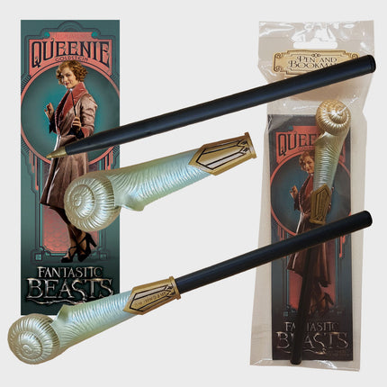 The Noble Collection - Fantastic Beasts: Queenie Goldstein Wand Pen and Bookmark