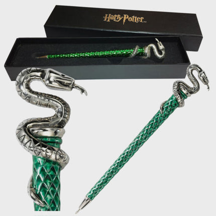 The Noble Collection - Harry Potter: Slytherin Pen Silver Plated
