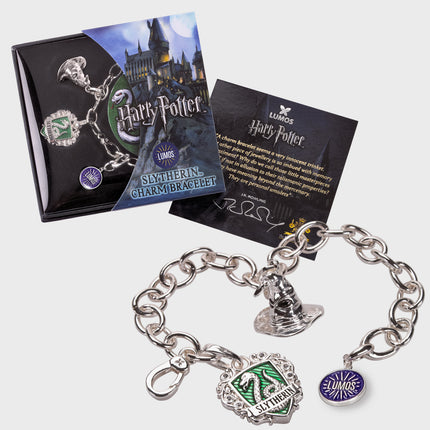 The Noble Collection - Harry Potter: Lumos Slytherin Charm Bracelet