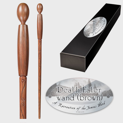 The Noble Collection - Harry Potter: Death Eater Character Wand – Brown