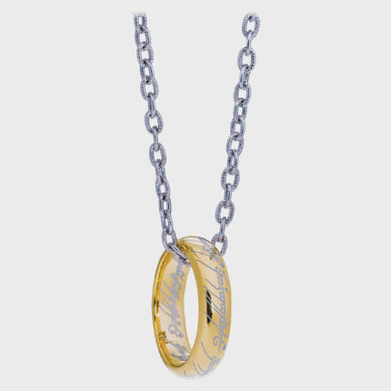 The Noble Collection - Lord of the Rings: The One Ring – Etched Silver with Chain