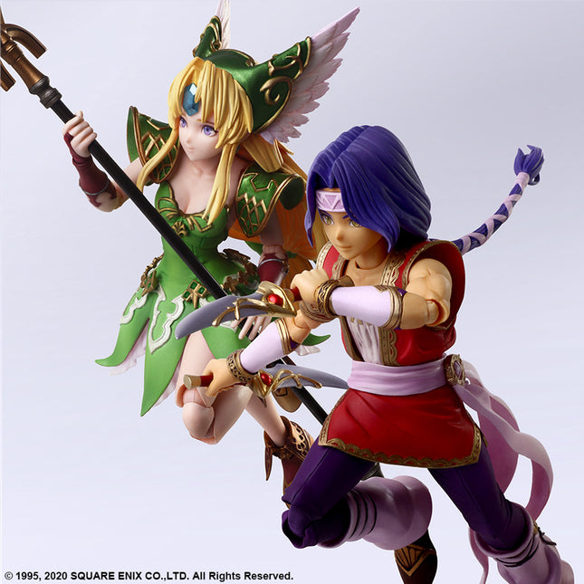 SQUARE ENIX -  TRIALS OF MANA BRING ARTS ACTION FIGURE - HAWKEYE & RIESZ