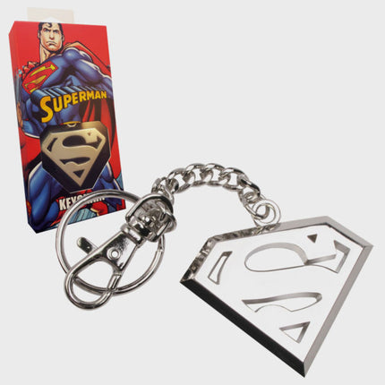The Noble Collection - DC Comics: Superman Logo Keychain – Stainless Steel