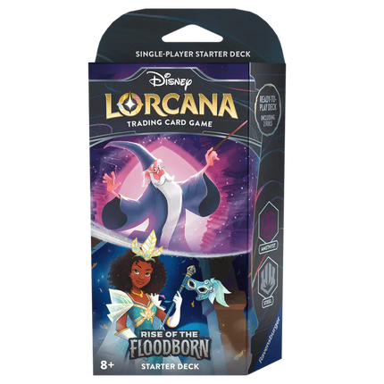 Disney Lorcana: Rise Of The Floodborn Starter Deck – Merlin & Tiana