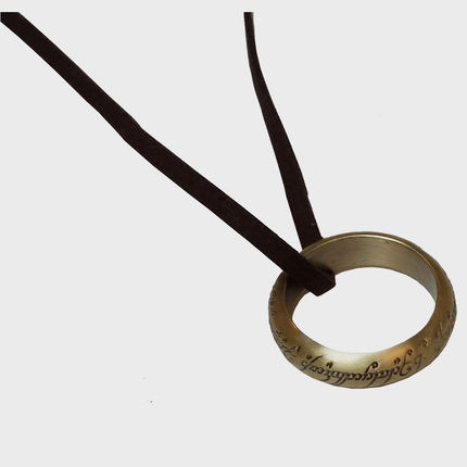 The Noble Collection - Lord of the Rings: One Ring Costume Bronze (Leather Strap)