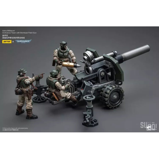 Warhammer 40K 1/18 Scale Astra Militarum Ordnance Team with Bombast Field Gun