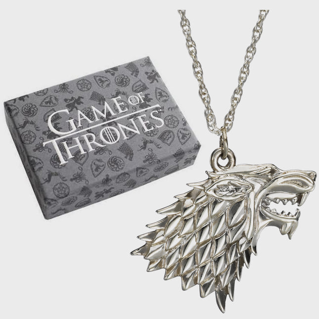 The Noble Collection - Game of Thrones: Stark Pendant Sterling Silver