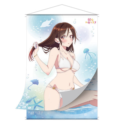 Rent-A-Girlfriend Swimsuit and Girlfriend B2-sized Two Pattern Tapestry