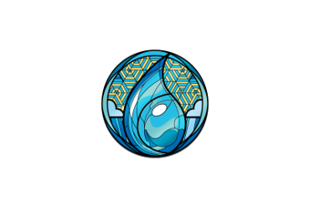 PMTG061 Magic: The Gathering - Stained Glass Island AR Pin