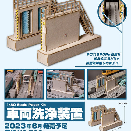 1/80 Scale Paper kit train washer