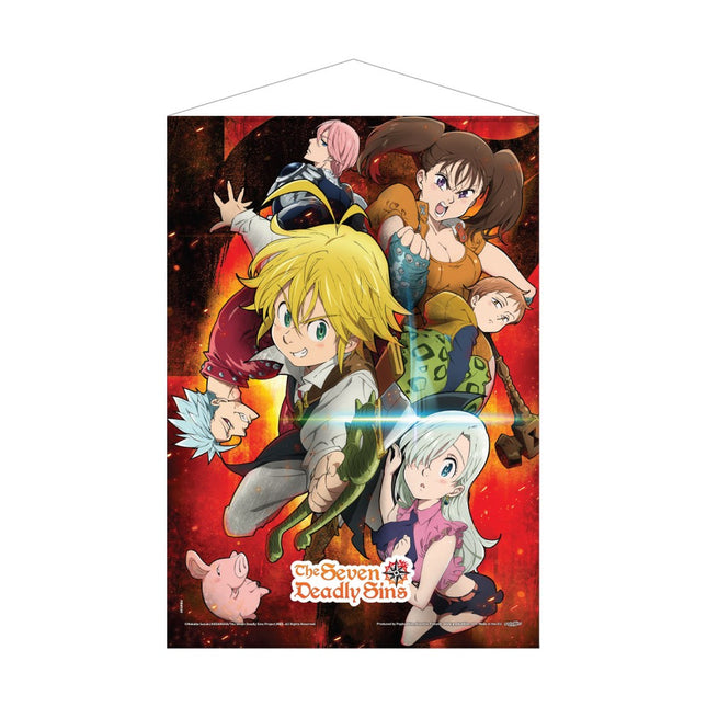 THE SEVEN DEADLY SINS: KEY ART VISUAL FABRIC WALL SCROLL