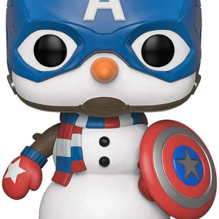 Funko 43335 POP. Bobble Marvel: Holiday-Captain America Capt Collectible Figure, Multicolour