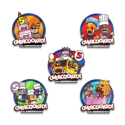 PT17OCSET001 Overcooked 5th Anniversary AR Pin Set