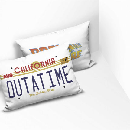 OUT A TIME RECTANGULAR CUSHION BACK TO THE FUTURE VACUUM PACKAGING