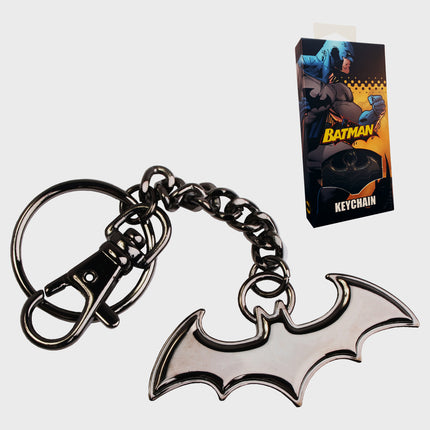 DC Batman Shaped Logo Keychain - Black