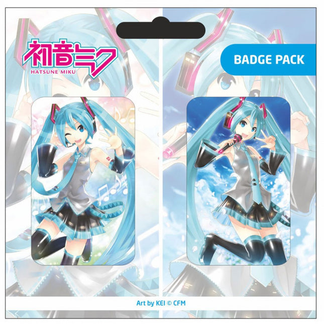 VIRTUAL ARTSIT: HATSUNE MIKU BADGE PACK, SET OF 2 (ART BY KEI)