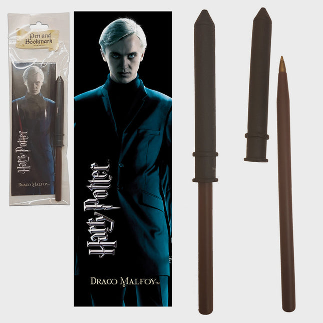 The Noble Collection - Harry Potter: Draco Malfoy Wand Pen and Bookmark