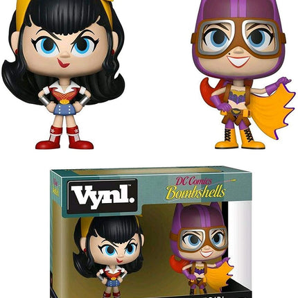 Funko-VYNL 4in 2pk DC Bombshells Wonder Woman & Batgirl