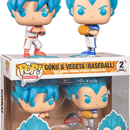 Funko Pop Animation: DBS– Goku & Vegeta (Baseball) 2PK (Exc)
