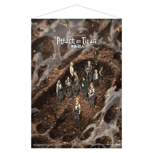 ATTACK ON TITAN: THE FINAL SEASON FOLLOWING THE RUMBLING FABRIC WALL SCROLL