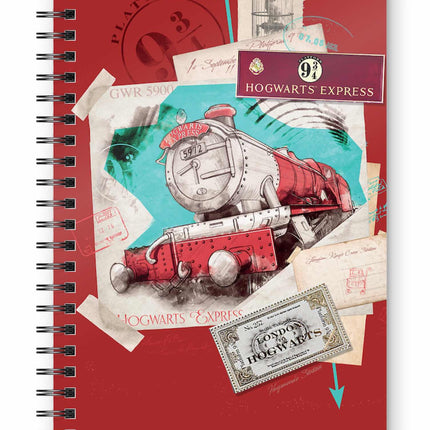 HOGWARTS EXPRESS IN RED NOTEBOOK HARRY POTTER