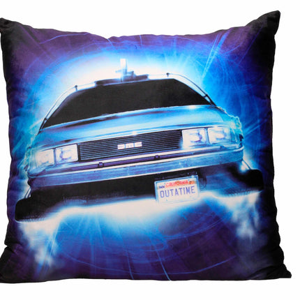DELOREAN ROADS SQUARE CUSHION BACK TO THE FUTURE VACUUM PACKAGING