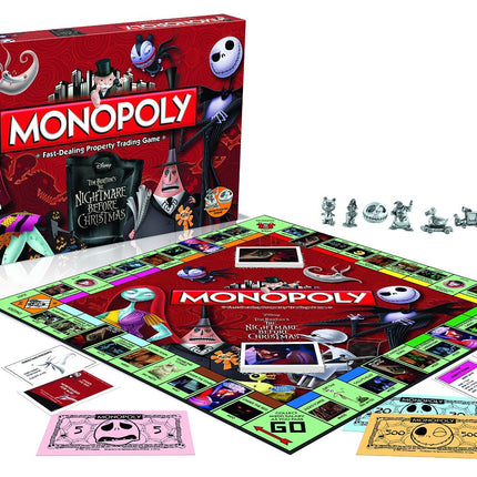 Disney Tim Burton'S ' The Nightmare Before Christmas' Monopoly Board Game