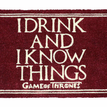 I DRINK AND I KNOW THINGS DOORMAT GAME OF THRONES