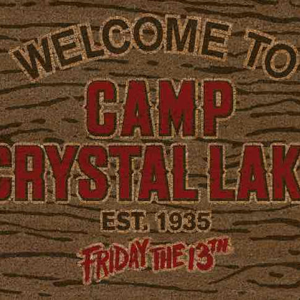 WELCOME TO CAMP CRYSTAL LAKE DOORMAT FRIDAY THE 13TH