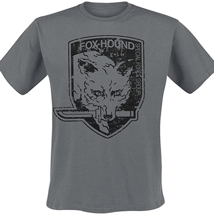Metal Gear Solid - Foxhound T-Shirt, Grey (Charcoal), X-Large
