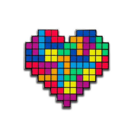 PT001 Tetris I Heart Tetris AR Pin