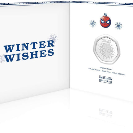 Spider-Man Winter Wishes Silver-Plated Commemorative Assorted