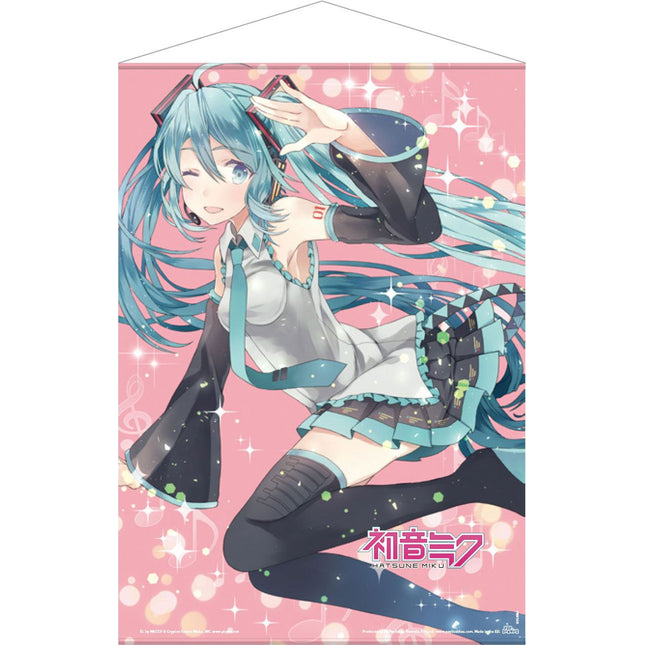 Hatsune Miku Pink Glitter Wall Scroll / Tapestry
