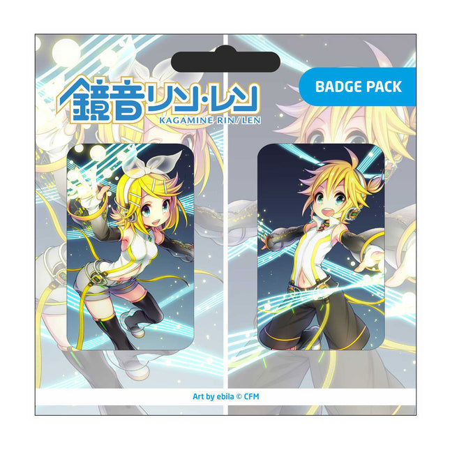 Kagamine Rin & Len (Art by ebila) Badge pack